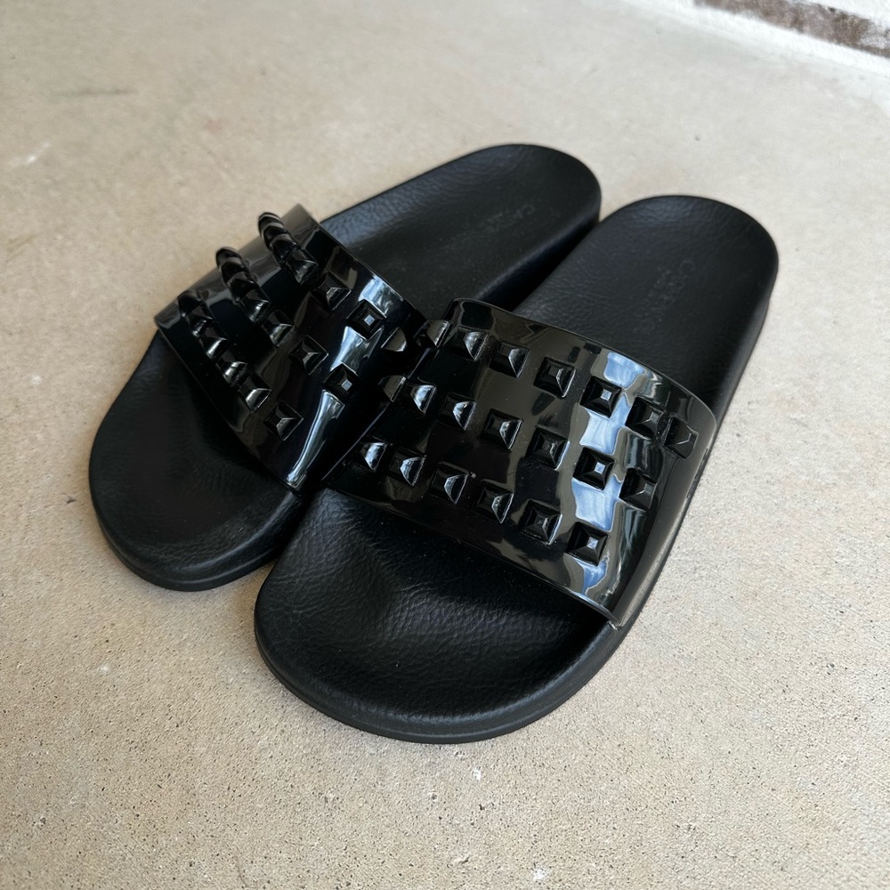 Black size 37 Carmen Sol Franco slides 🖤